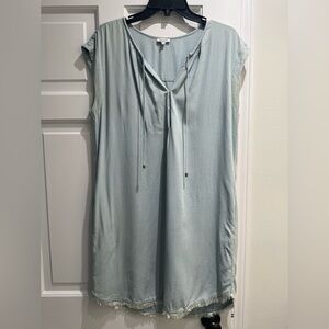 Splendid Soft Blue Textured Dress